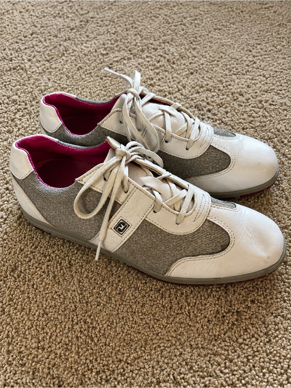 FootJoy Women’s Golf Shoes White Gray Pink Size 9 M